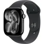 Apple Watch Series 11 (46mm) Klavírně černý hliník s černým sportovním řemínkem S/M