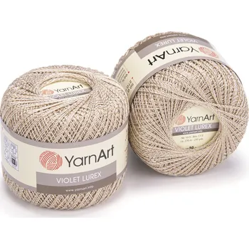 Příze YarnArt Příze Violet lurex 24660 - béžová-zlatá