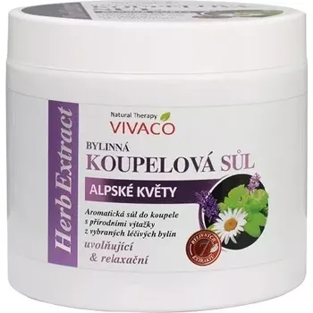 Koupelová sůl VIVACO Sůl do koupele Alpské květy HERB EXTRACT 650 g