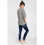 BeWear Mikina B048 Šedá Baggy Fit XXL_XXXL