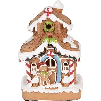 Clayre & Eef - Dekorativní perníková chaloupka s LED osvětlením 6PR5867