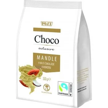 Poex Mandle v bílé čokoládě a kokosu 150g