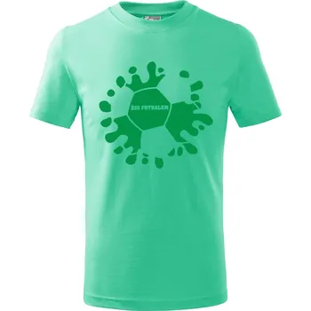 Chlapecké oblečení Dětské tričko s potiskem Žiji fotbalem Velikost: 134/8 let, Barva trička: Mátová