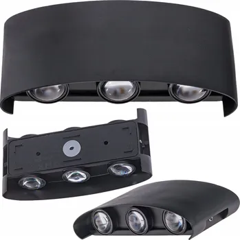 Nástěnné svítidlo Nástěnné svítidlo LEDTechnics černé, integrovaný LED zdroj 6 W