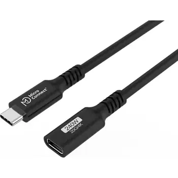 Kabel do PC MicroConnect USB3.2CC05EX Prodlužovací kabel USB-C 3.2 Gen 2x2 0.5m černá (USB3.2CC05EX)