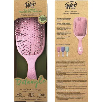 kartáč na vlasy Wet Brush Go Green Paddle Detangler Pink 1 pcs