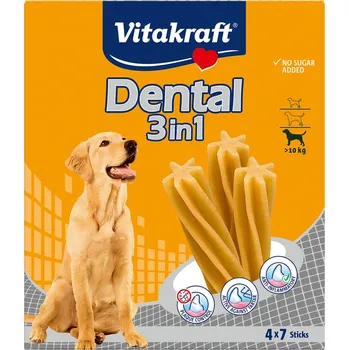Pamlsek pro psa 8x180 g Vitakraft Dental 3in1 medium Multipack