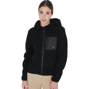 Dámská mikina EQUESTRO Mikina fleecová Teddy EQUESTRO, se zipem, dámská, černá L