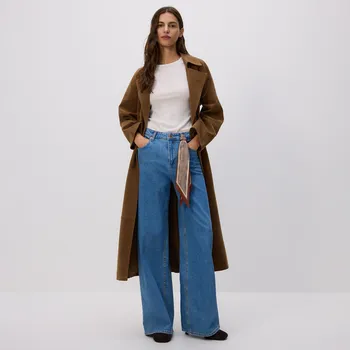 Dámské džíny Reserved - Džíny wide leg s bandanou - modrá - 618GT-55J - 618GT-55J-38