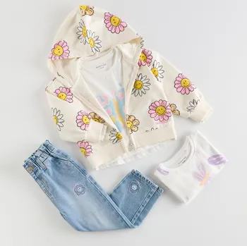 Dívčí kalhoty Reserved - Džíny s výšivkou SmileyWorld® - modrá - 780CV-50J - 780CV-50J-80