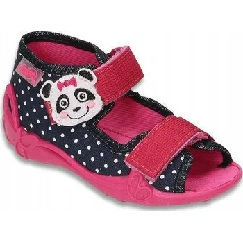 Dívčí obuv Befado dětské sandály textilní černé velikost 26