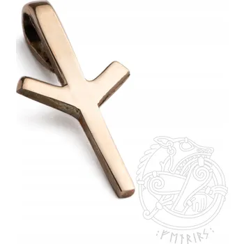 Přívěsek Přívěsek s runou ALGIZ / ELHAZ / ALGIR z bronzu, starší Futhark