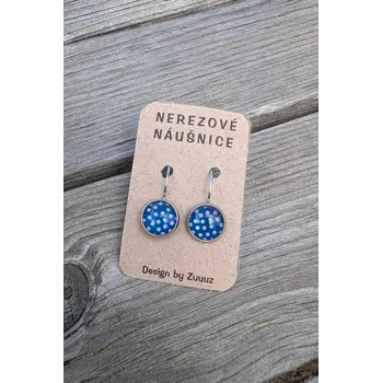 Náušnice Skleněné folklorní náušnice - modré Typ náušnic: Velké visací typ 1
