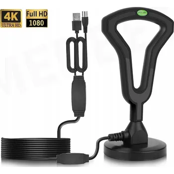 Televizní anténa NEJVÝKONNĚJŠÍ TELEVIZNÍ ANTÉNA TV DVB-T2 FM DAB AKTIVNÍ SE ZESILOVAČEM