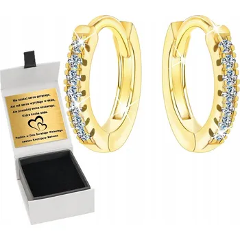 Náušnice ZLATÉ POZLACENÉ NÁUŠNICE PRO DÍVKU DĚTSKÉ KRUHY STŘÍBRO 925 S GRAVÍROVÁNÍ