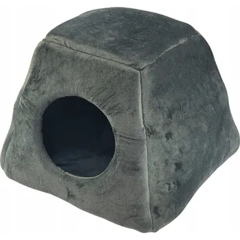 Pelíšek pro kočku Domeček pro kočky Max Mebels šedý čtvercový 40 cm x 40 cm x 40 cm