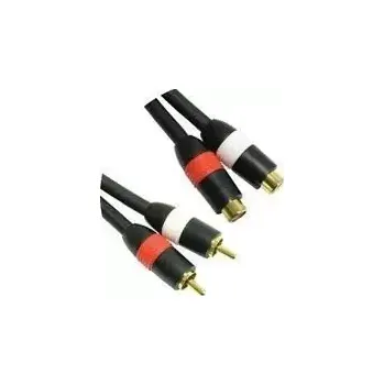 Audio kabel MicroConnect Stereo kabel 2x RCA (M) - 2x RCA (F) 2.5m černá (AUDCH3)