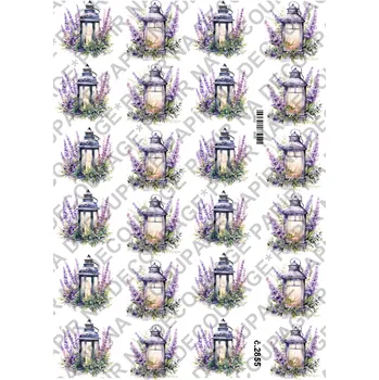 Umělecký papír Rýžový a soft papír na decoupage - Levandule - KB2855 Materiál: Soft, Rozměr: A4