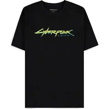 Pánské tričko Tričko Difuzed Cyberpunk 2077 - Logo S Černá