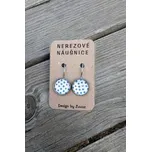 Skleněné folklorní náušnice - bílé Typ náušnic: Velké visací typ 1