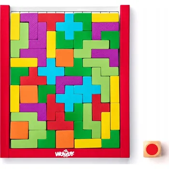 Dřevěná hračka Logická hra s dřevěnými kostkami