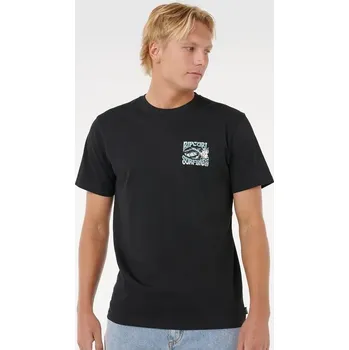 Pánská móda RIP CURL triko - Hazed & Tubed Tee Black (90)