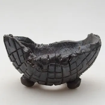 Květináč Keramická Skořápka 9 x 8 x 5 cm černá
