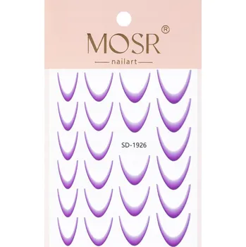 Samolepky na Nehty Samolepící Gradient Francouzská Manikúra French Ombre