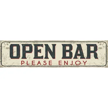Obraz Cedule Open Bar - Please Enjoy