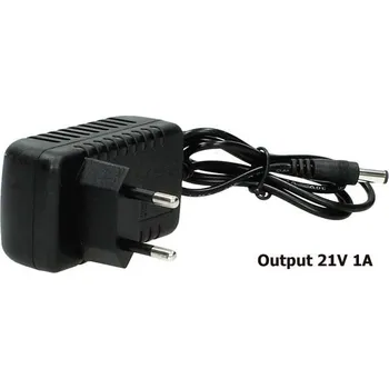 Napájecí zdroj zásuvkový 21V, 1A, 5.5x2.5mm, nabíječka Li-ion baterií