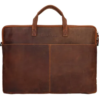 Pánská aktovka Pánská kožená taška na notebook Greenwood Levons - koňak