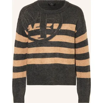 Dámský svetr Monari Dámský Svetr S Ozdobnými Kamínky, tmavě šedá / béžová, 46