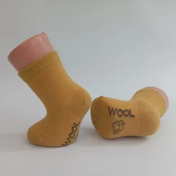 TREPON Kojenecké a dětské ponožky MERINO vlna, hořčicové, tenké Velikost: 13-15cm /19-22/