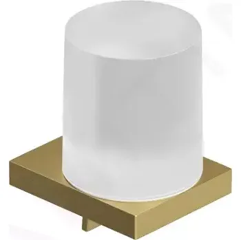 Dávkovač mýdla Kludi Vela C Dávkovač mýdla s držákem, sklo/kartáčované zlato, 31976N0