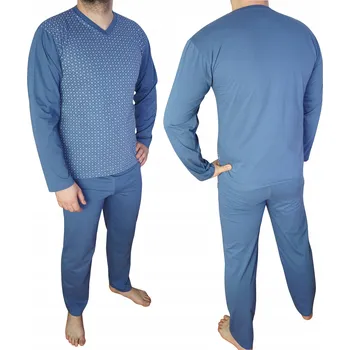 Pánské pyžamo Pánské pyžamo bavlněné, dlouhý rukáv, dlouhé kalhoty, polská výroba, velikost 5XL