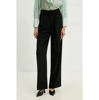 Dámské kalhoty Kalhoty Answear.LAB dámské, černá barva, široké, high waist 23717.1HWK 99X, vel. L