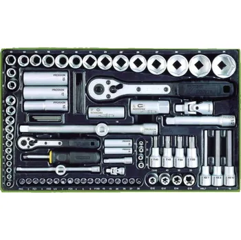 Dílna Proxxon sada nástrčných hlavic 1/2 "a 1/4" 86 dílná 23640