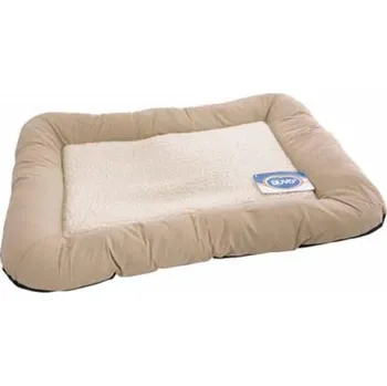 Pelíšek pro psa Duvo+ Pelech béžový MEDIUM ovčí kůže hranatý 70x50cm