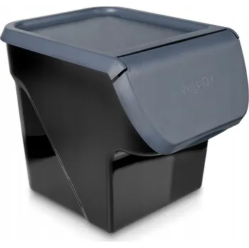 Dóza na potraviny Nádoba na zeleninu a ovoce s víkem, antracitová, 13 l