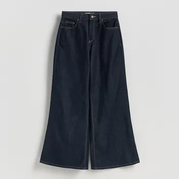 Dámské džíny Reserved - Džíny wide leg - tmavomodrá - 528GE-59J - 528GE-59J-42