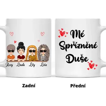 Hrnek - Nejlepší kamarádky - až 4 holky Černá