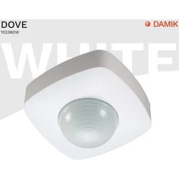 Pohybové čidlo DAMIK PIR Senzor Pohybu Dove 360° 2000W Bílý – nástěnný, přisazený
