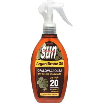 Přípravek na opalování VIVACO Opalovací olej s BIO arganovým olejem SPF 20 SUN VITAL 200 ml