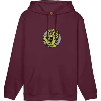 Pánská mikina SANTA CRUZ mikina - Hand Dot Front Hood Dark Cherry (DARK CHERRY) velikost: L