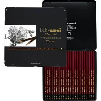 Grafitová tužka Grafitové tužky Mitsubishi Hi-Uni, sada 22 ks