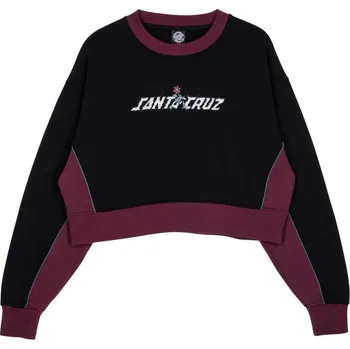 Dámská mikina SANTA CRUZ mikina - Flourish Strip Crew Black (BLACK) velikost: 10