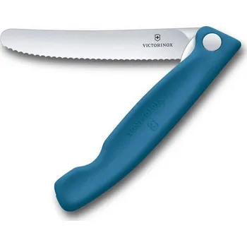 Kuchyňský nůž Victorinox Swiss Classic skládací svačinový nůž, modrý, vlnkové ostří