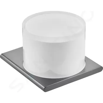 Dávkovač mýdla Keuco Edition 400 Dávkovač mýdla s držákem, 150 ml, matné sklo/černý chrom kartáčovaný, 11552139000