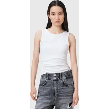 Bavlněný top AllSaints KATARINA dámský, bílá barva, W192JC 00X, vel. S