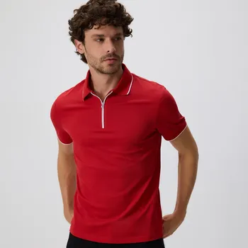 Pánské tričko Reserved - Polokošile z mercerované bavlny - červená - 286EF-33X - 286EF-33X-M